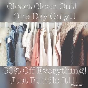 50% Off Everything TODAY ONLY! Ends at Midnight!